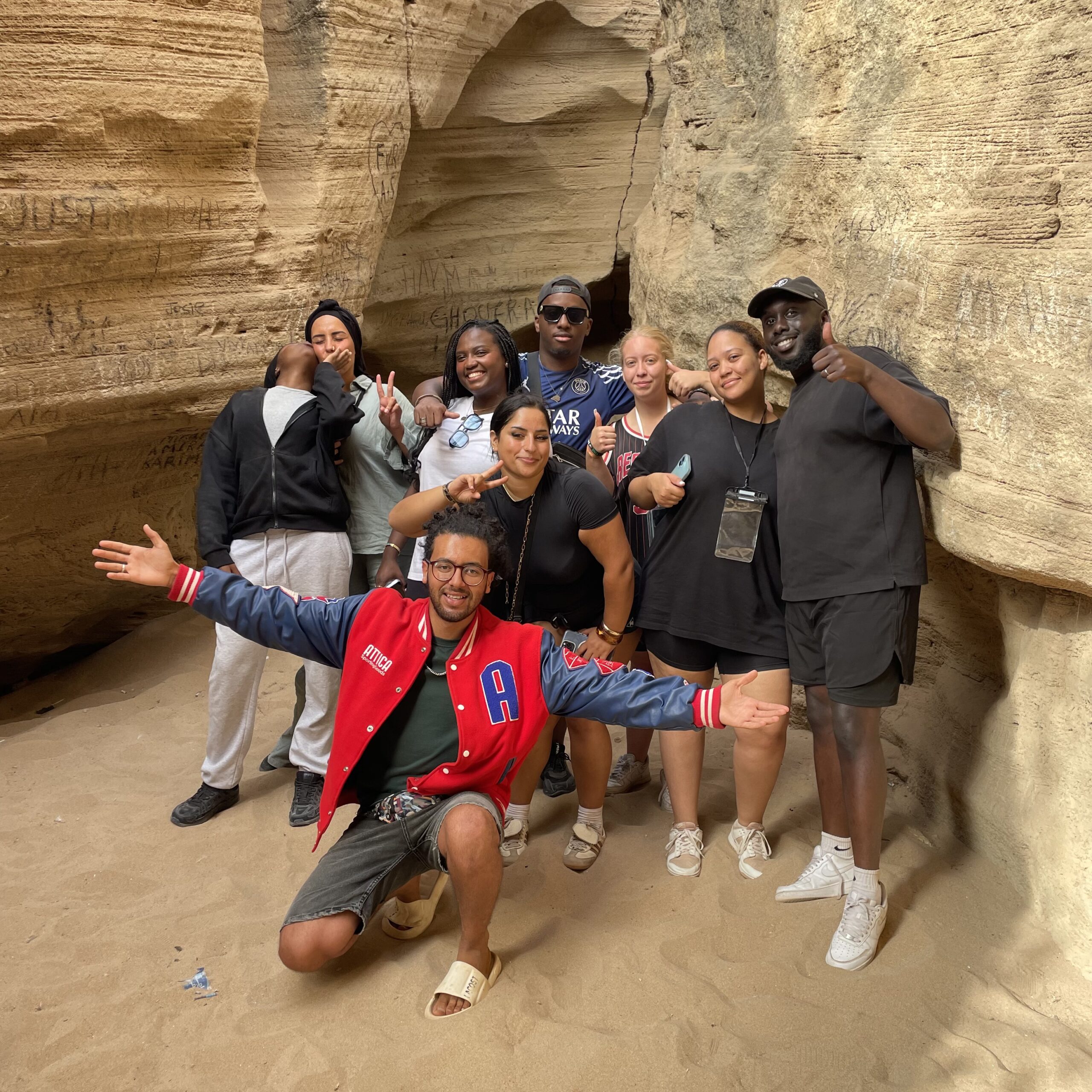 Local Berber guide leading a desert tour in Timlalin canyons near Agadir Morocco