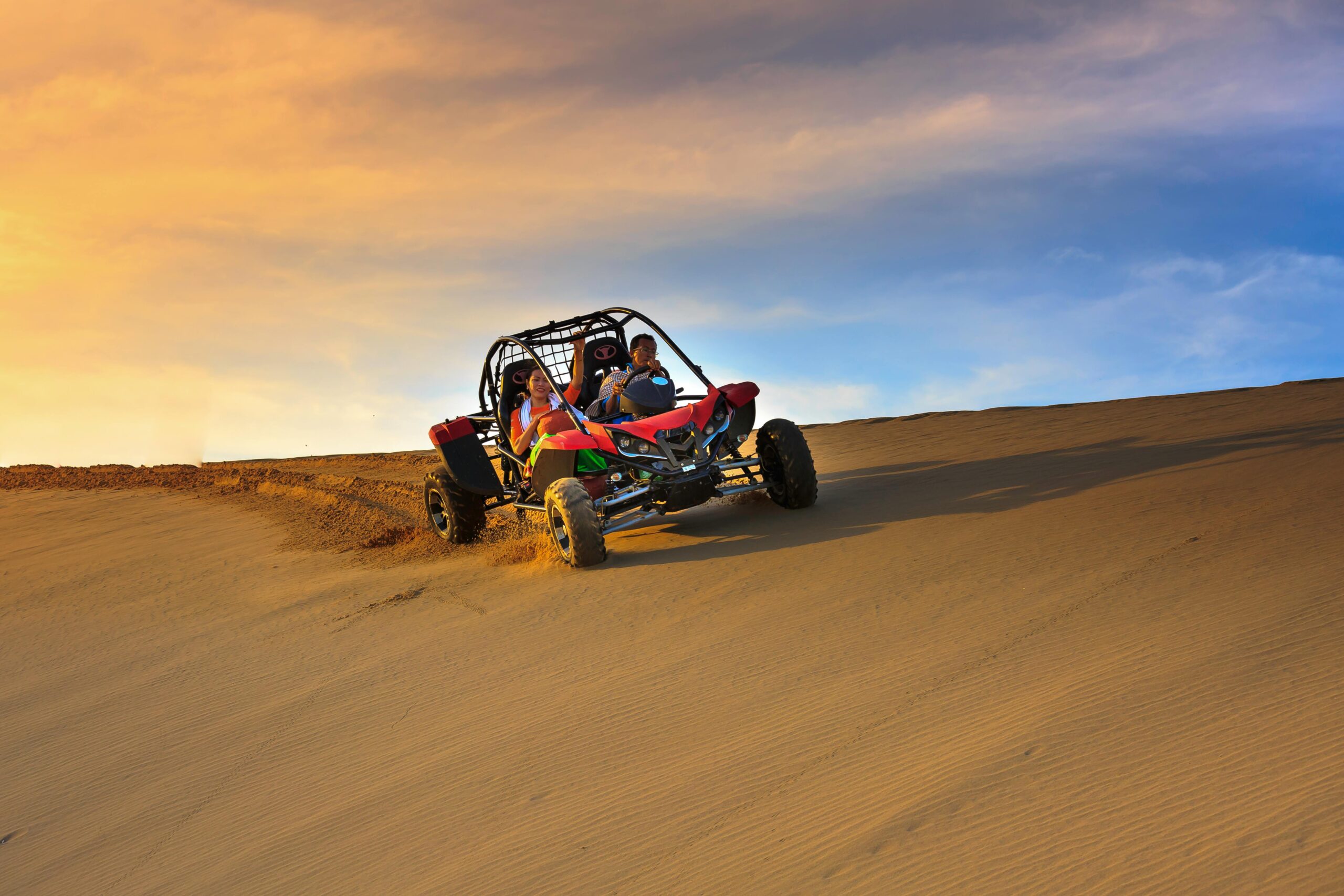 Buggy ride adventure in Timlalin desert dunes near Agadir Morocco